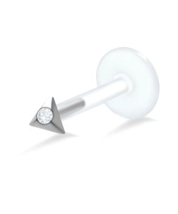 Gemstone Triangle Shaped Labrets Push-in LA-375